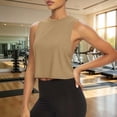 thumbnail image 5 of Tqcoqu Womens Open Back Workout Shirts Cropped Yoga Tank Tops Backless Athletic Clothes,Khaki Women's S-XXL, 5 of 8