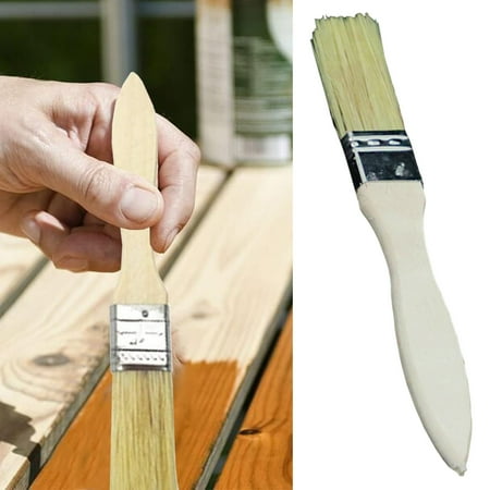 

soft bristle cleaning brush window tools Faucet Wood Handle Paint Brush Hard Pig Hair Mixed With Silk Sweep Baking Barbecue Medium Thickened