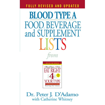 Blood Type A  Food, Beverage and Supplement Lists