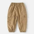 thumbnail image 4 of JFHHQ Big Boys Sweatpants Boys School Joggers Boys Solid Color Cargo Pants With Casual Print Designs Comfortable Trousers For Toddlers And Big Kids Durable Playwear Khaki 8-9 Years, 4 of 7