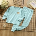 thumbnail image 2 of Girl & Women's Cotton Pajamas Set Long Sleeve Sleepwear Nightwear Soft Pjs Sets,breathable 6-12 Months 12-24 Months 2t 3t 4t 5t 6t 7t 8t 9t Children(Light Blue,5-6 Years), 2 of 4