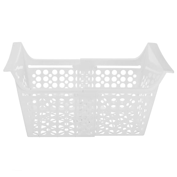 ELAYARD Chest Freezer Organizer Bins White Plastic Expandable Basket with Drainage for Efficient Food Storage