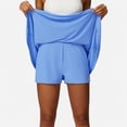 thumbnail image 3 of Women's High Waist Flowy Athletic Skirt with Built-In Shorts - Small, Light Blue, 3 of 6