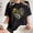 Black#1, variant on Womens Summer Tops Plus Size,Crew Neck Sweatshirts Women 2024,Women's Fashion Summer Round Neck Drop Sleeves Leisure Short Sleeve Flower Printing Tops Army Green L