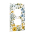 thumbnail image 2 of Yayeee Duplex Wall Plate 1-Gang 4.5"x2.7" Home Receptacle Light Switch Decorative Outlet Cover, Yellow Floral, 2 of 7