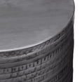 thumbnail image 4 of Maklaine 15" W Metal Large Accent Side Table in Antique Silver, 4 of 8