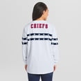 thumbnail image 2 of Women's WEAR by Erin Andrews  White Kansas City Chiefs Americana Stripe Long Sleeve T-Shirt, 2 of 4