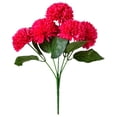 thumbnail image 1 of stanreset 5 Têtes Artificielle Bouquet de Fleurs Mariage Fête Décor Soie avec des Feuilles Rouges 1Set, 1 of 6