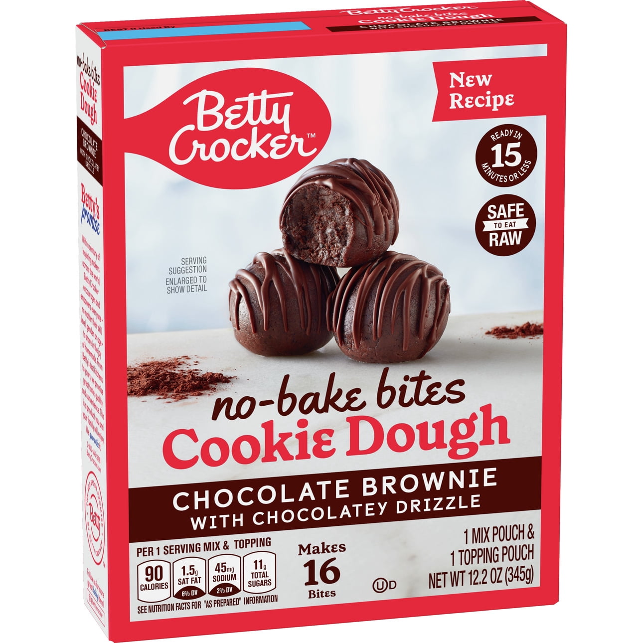 Betty Crocker Chocolate Brownie No-Bake Cookie Dough, 12.2 oz