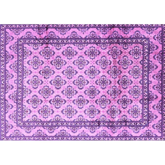 Ahgly Company Indoor Rectangle Persian Purple Traditional Area Rugs, 8' x 12'