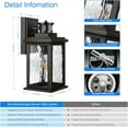 thumbnail image 5 of VIANIS 2 Pack Motion Sensor Outdoor Lights, Dusk To Dawn Outdoor Lighting, Modern Led Exterior Light Fixture, Anti-rust Outdoor Lantern For Front Porch Waterproof Black Outdoor Wall Sconce For Garage, 5 of 9