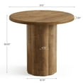 thumbnail image 3 of Finmind Small  Round Conference Table  for 4 , 31.5-Inch Office Tablewith Sturdy Base,  Reception Desk for Lounge, Meeting Room,  Brown, 3 of 8