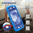 thumbnail image 3 of Fintie Case for Nintendo Switch Lite 2019 w/3 Game Card Slots - Soft Silicone [Shock Proof] [Anti-Slip] Protective Cover w/Ergonomic Grip Comfortable Grip , Blue, 3 of 10