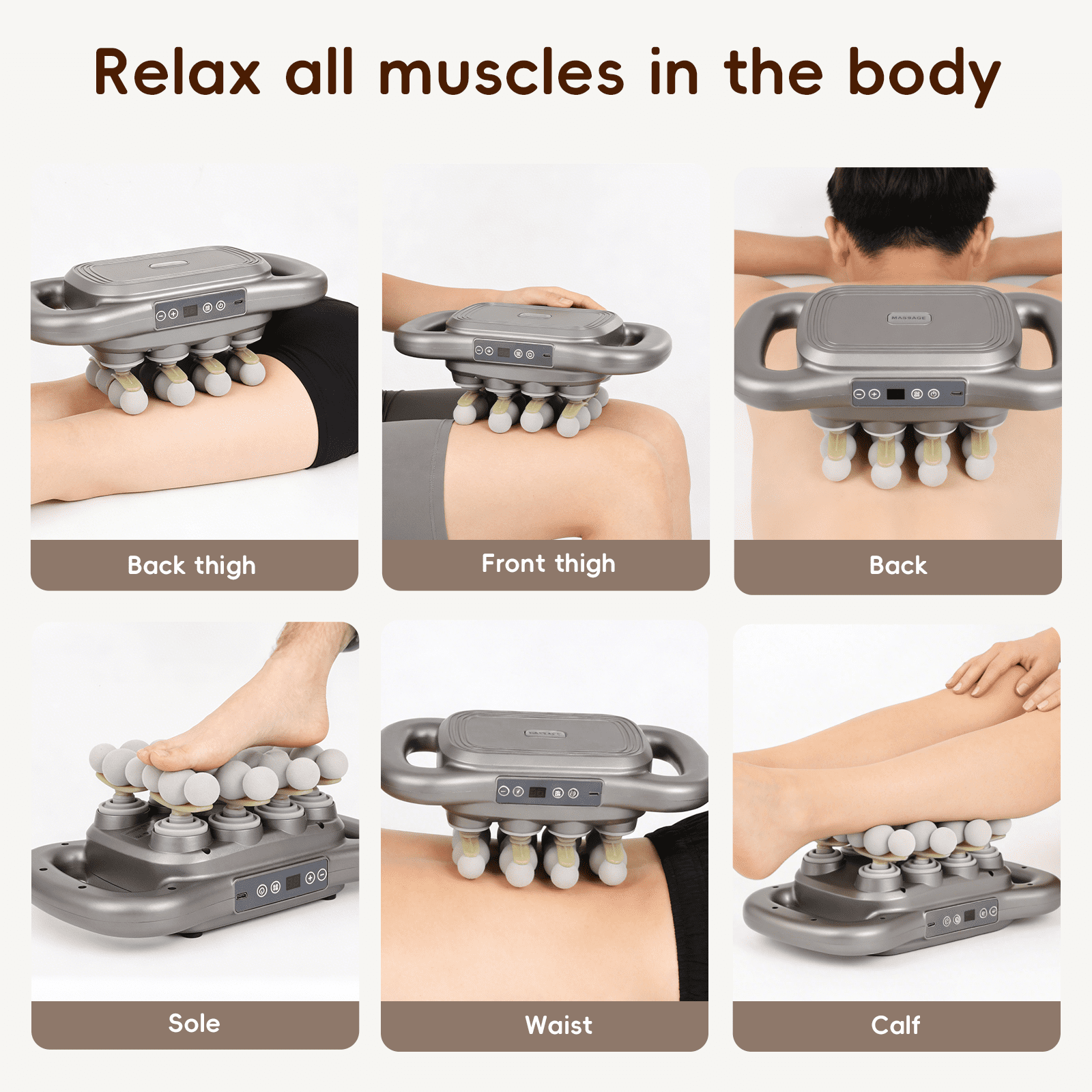 24 Head Massage Gun for 9 Modes 9 Intensities Full Body Muscle Relaxation Tool Deep Tissue Percussion Massager - Electric Handheld Back Massager for Pain Relief