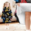thumbnail image 6 of Game Controller Black Pattern Lamb Fleece Blanket Hoodies for Teens ,Teens Oversize Sherpa Wearable Hooded Blanket Sweatshirt with Super Pockets, 6 of 6
