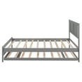 thumbnail image 5 of Euroco Pine Wood Full Bed with Trundle, Convertible Beds, Gray, 5 of 17