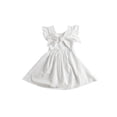 thumbnail image 4 of Bagilaanoe Toddler Baby Girl Summer Dress Fly Sleeve A-line Dresses 2T 3T 4T 5T 6T 7T Kids Casual Backless Swing Sundress, 4 of 6