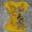 Yellow, variant on Gothic Tops for Women Vintage Crewneck Basic Casual Tshirts Short Sleeve Y2K Summer Slim Fit Fashion Tees