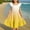 Yellow, variant on Juslio Girls Dresses A-line Sleeveless Square Neckline Knee Length Casual Summer Beach Blue Sundress