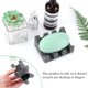 thumbnail image 3 of Juego de 2 piezas de jabonera de silicona autodrenante para cocina y baño con accesorios de drenaje (gris + blanco) (9,6*7*4 cm), 3 of 5