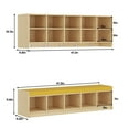 thumbnail image 5 of Advwin 10 Section Wall Cubbies with Cushion Shoe Storage Bench and Hooks for Classroom, Daycare, 5 of 8