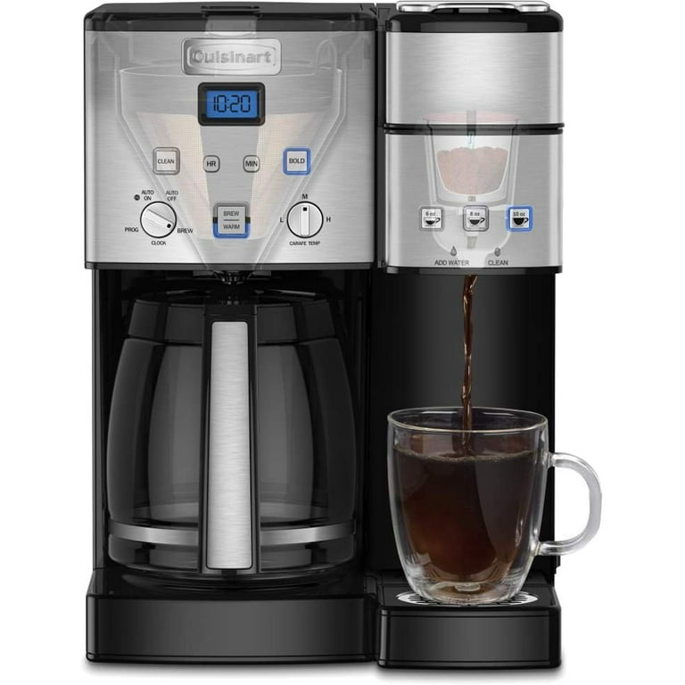 Cuisinart 12-Cup Coffee Maker and Single-Serve Brewer, Stainless Steel  (SS-15) with 12 Bonus K-Cup Sample Pack 