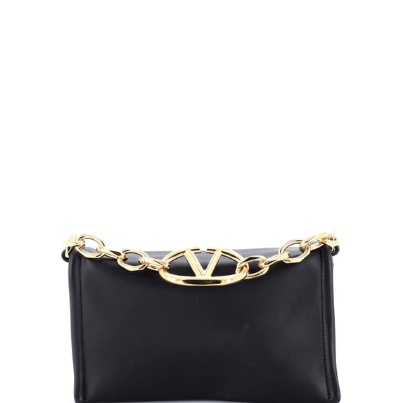 Pre-Owned VLogo Chain Clutch Leather Mini By Rebag