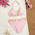 thumbnail image 2 of Hessimy Little Girls' Summer Swimwear Two Piece short Tankini Kids Swimsuit（Pink,11-12 Years), 2 of 7