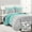 Aqua_Gray, variant on Glitter Ombre Metallic Print Quilt Aqua/Gray 2Pc Set Twin