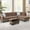 Brown-Right Hand, variant on Aukfa 3 Piece L-shape Sectional Sofa with Storage Ottoman for Living Room, 2 Pillows, Linen, Dark Gray