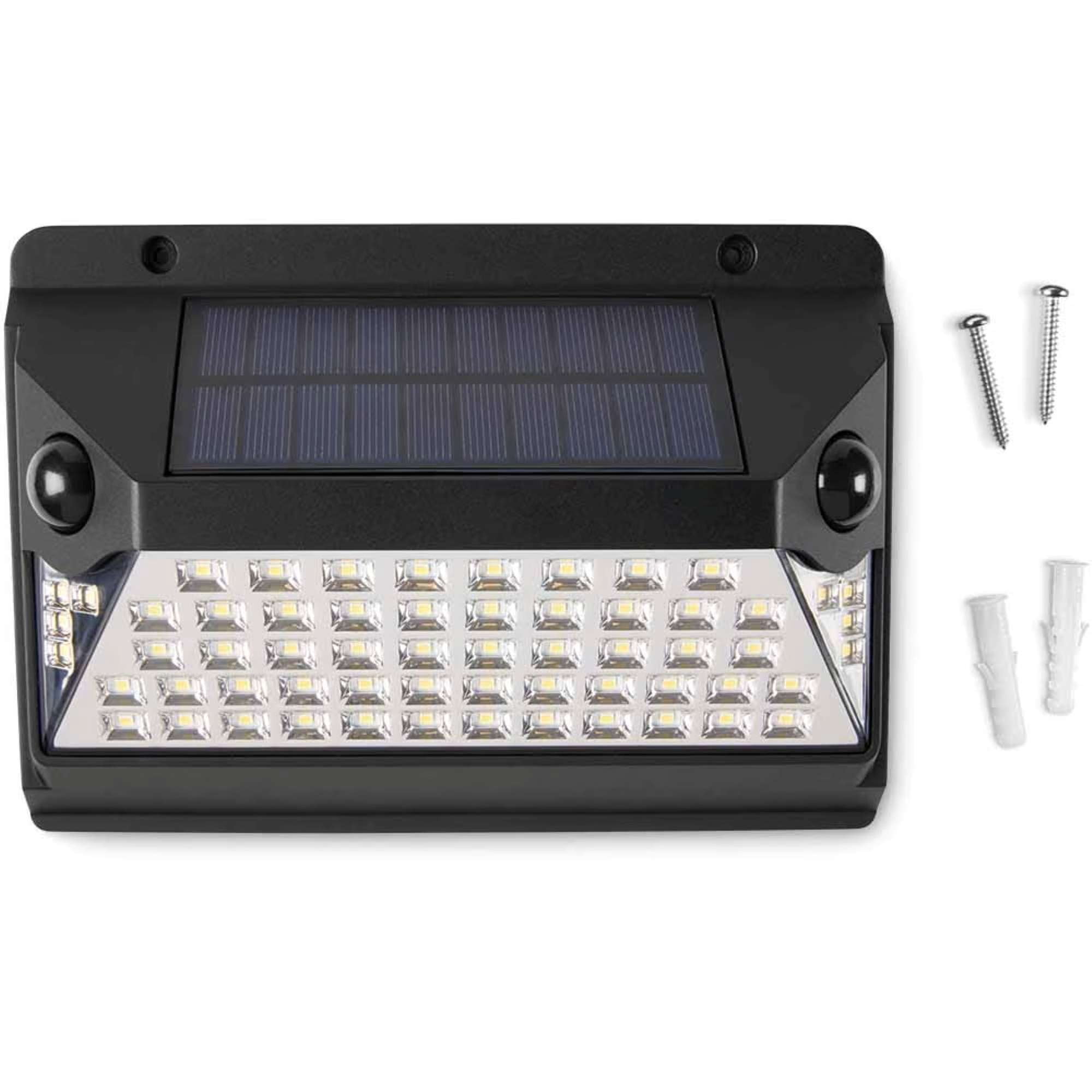 Hyper Tough 1000 Lumen Motion Sensor Flood Light, 2.34 x 8.19 x 5.85", Solar and Battery Powered