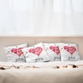 thumbnail image 7 of Ambesonne Butterfly Throw Pillow Cover 4 Pack, Heart Love, 18", Multicolor, 7 of 7