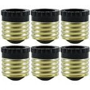 Sterl Lighting Pack of 6 E26 to E12 Converter Medium Screw E26 to Candelabra Screw E12 Socket Reducer Light Bulb Base Socket Adapter