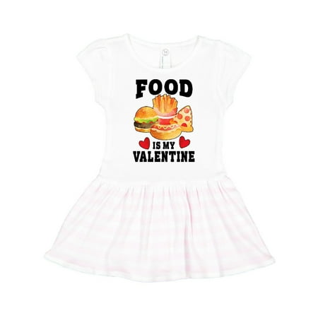 

Inktastic Valentine s Day Food is My Valentine Gift Toddler Girl Dress