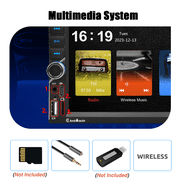 ESSGOO Wireless 7 Car Stereo Apple Carplay & Android Auto, 5.0 Bluetooth Car Radio Receiver, Mirror Link,Supported Rear Camera FM Radio Type-C/USB Fast Charging