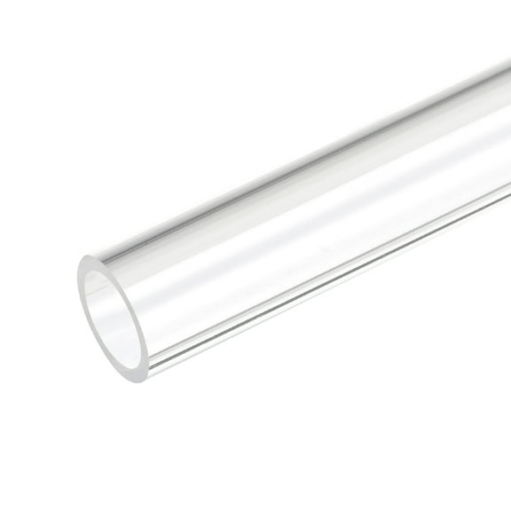 Uxcell Acrylic Pipe Clear Rigid Round Plastic Tube 13mm(1/2 inch) ID 17mm OD 10"