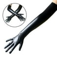 thumbnail image 4 of Women's 21 Long Leather Cosplay Finger Gloves - Black, 4 of 7
