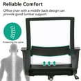 thumbnail image 4 of YRLLENSDAN Set of 2 Mesh Office Chair with Wheels Rolling Desk Chair with Arms Mesh Computer Chair for Adults Conference Room Chair Study Chair Adjustable Height,White, 4 of 7