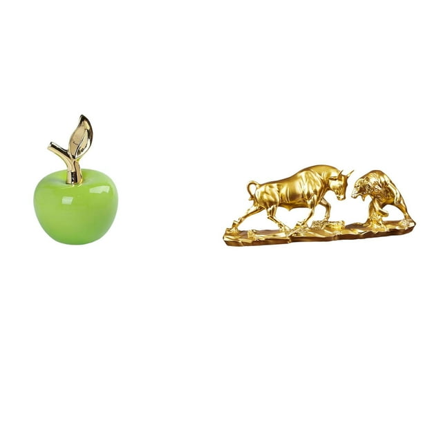 Escultura De Toro De Cerámica, Obra De Arte Moderna, Decoración Del Hogar, Estatua De Fruta, Adorno De Ganado Chino Para Cafetería, Sala De Estudio, Escritorio, Regalos De Cumpleaños Y