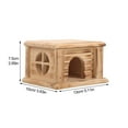 Simple Wood Hamster House Pet Cage Hideout Small Animals Hideaway Hut