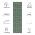 thumbnail image 6 of SAFAVIEH Courtyard Carl Geometric Indoor/Outdoor Runner Rug, Dark Green/Beige, 2'3" x 8', 6 of 10