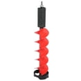 thumbnail image 1 of 28-Inch Red Nylon Ice Auger with 8-Inch Carbide Blade, Float Design & Versatile Adapter - Lightweight, Rust/Impact Resistant, Compatible with Electric Drills for Deep Water Hard Ice Drilling, 1 of 6