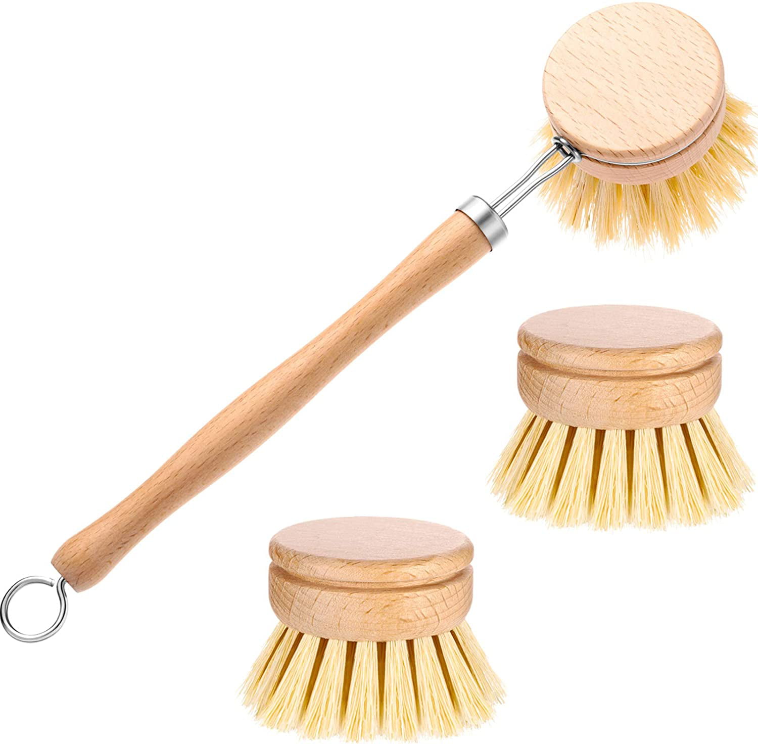 1pc Bamboo Dishwashing Brush Kitchen Wooden Cleaning Brush For Cleaning  Cast Iron Pots Pans, Save Money On Temu