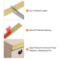 thumbnail image 5 of Uxcell 12mm x 5000mm Flexible TPE Self Adhesive U-Shape Veneer Edging Edge Banding Beige, 5 of 6