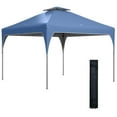 thumbnail image 1 of Outsunny 10'x10' Pop Up Canopy with 2 Tier Vented Roof Carrying Bag Blue, 1 of 10
