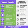 thumbnail image 4 of Happy Hoodie The Original Dog & Cat Calming Band for Anxiety Relief, Noise Protection, Grooming, Thunder, Fireworks, XL Purple, Since 2008, 4 of 9