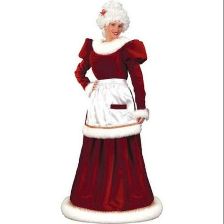 Ultra Velvet Mrs. Claus Christmas Costume - Adult Size Small/Medium (2-8)