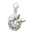 thumbnail image 2 of Delight Jewelry Silvertone Birds Nest with Eggs - Silvertone Clip on Charm with Clear Crystal Drop, 2 of 4