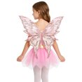 thumbnail image 2 of Hansber Kids Girls Sleeveless Camisole Leotard Tutu Dress with Fairy Wings 2-Piece Fairytale Princess Outfits Set Pink 4, 2 of 6