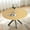 Nature, variant on MAYEERTY 47"Round Modern Dining Table Fits 4-6, Farmhouse Style,Metal Frame for Kitchen/Dining Room, Black